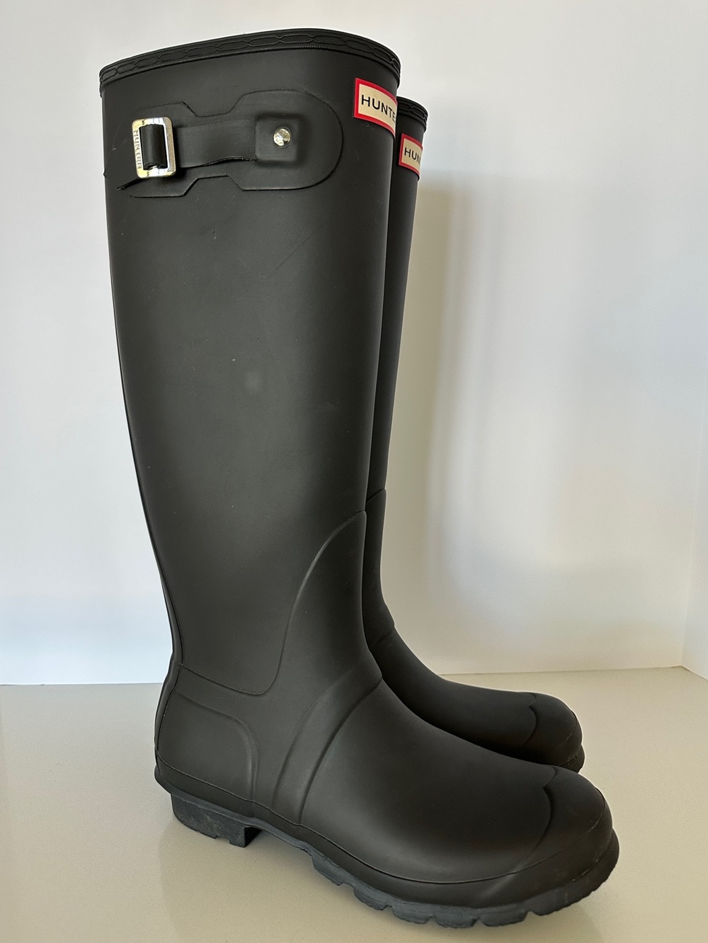 Hunter Original Tall Waterproof Rain Boots Women’s Size 9 Black Matte - Picture 4 of 12